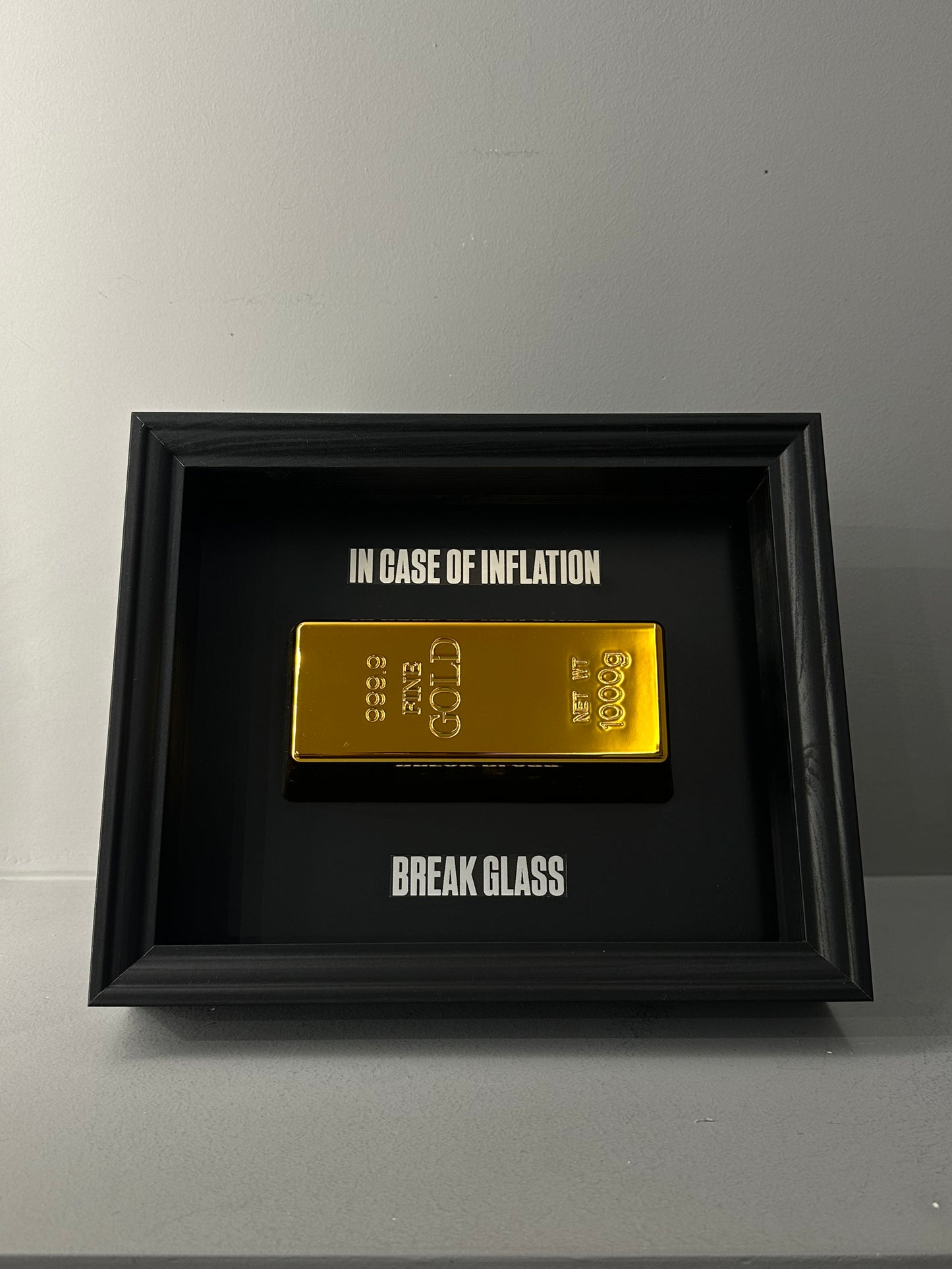 In Case of Inflation – Gold Bar Frame