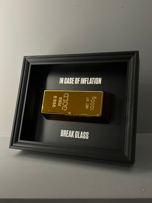 In Case of Inflation – Gold Bar Frame
